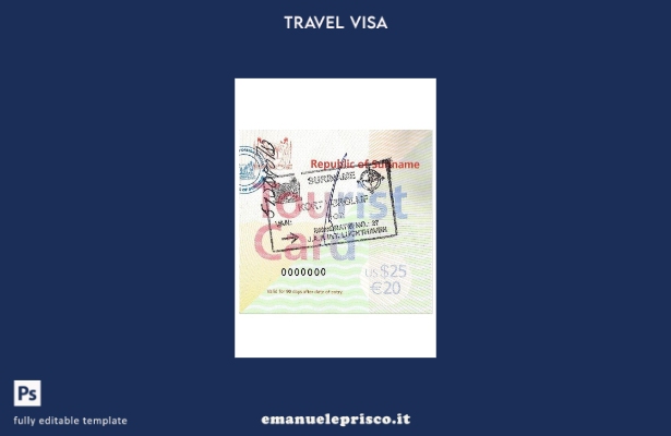 modello di carta turistica del Suriname in stile verificato