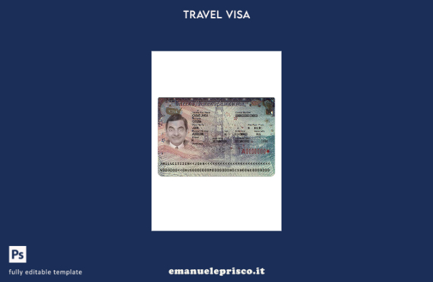 modello di versione del visto di viaggio USA in stile verificato