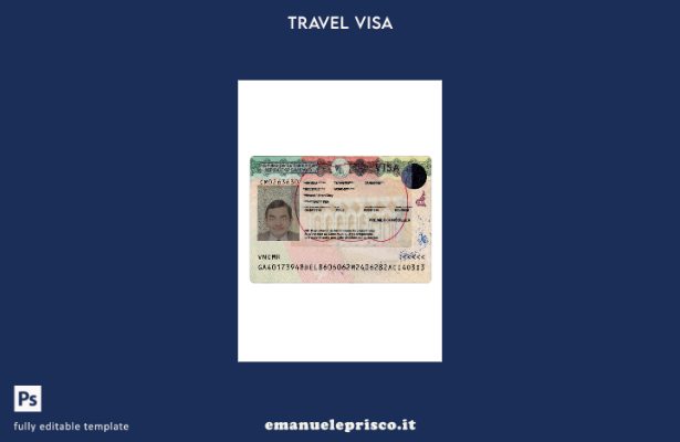 modello di versione del visto di viaggio in stile verificato per il Camerun