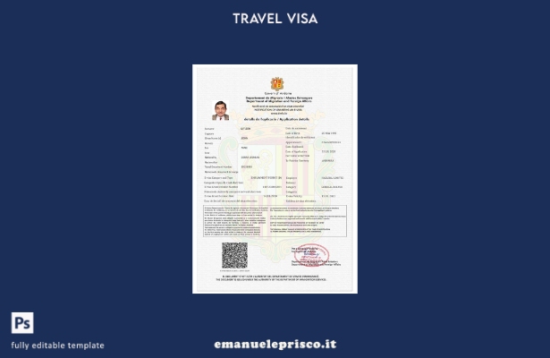 modello di visto Andorra e stile verificato