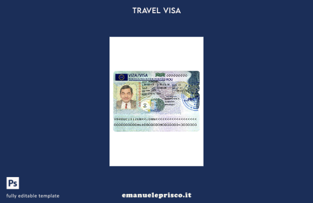 modello di visto Schengen per la Romania in stile verificato