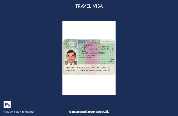 modello di visto Schengen per la Slovenia in stile verificato