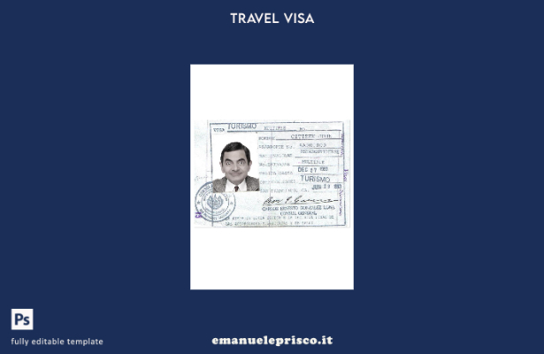 modello di visto di viaggio per El Salvador in stile verificato