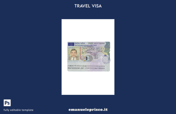 modello di visto di viaggio per la Bulgaria in stile verificato