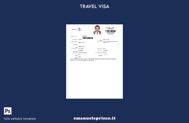 modello di visto elettronico per Arabia Saudita in stile verificato nei format 4