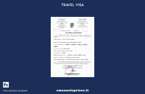 modello di visto elettronico per Camerun stile verificato