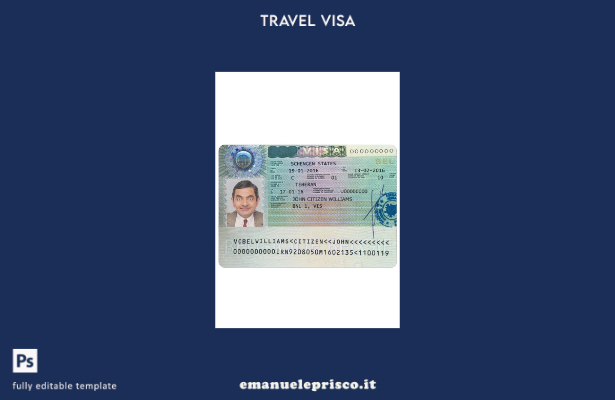 modello di visto per Belgio in stile verificato