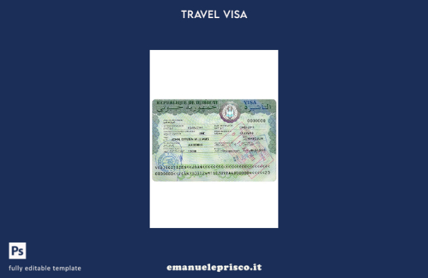 modello di visto per Gibuti in stile verificato
