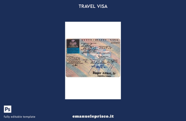 modello di visto per Haiti in stile verificato