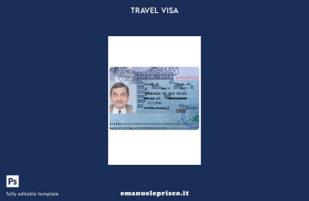 modello di visto per Serbia in stile verificato