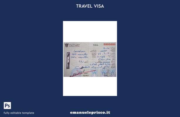 modello di visto per il Sudan in stile verificato