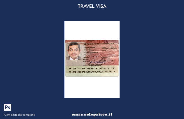 modello di visto per il Venezuela in stile verificato