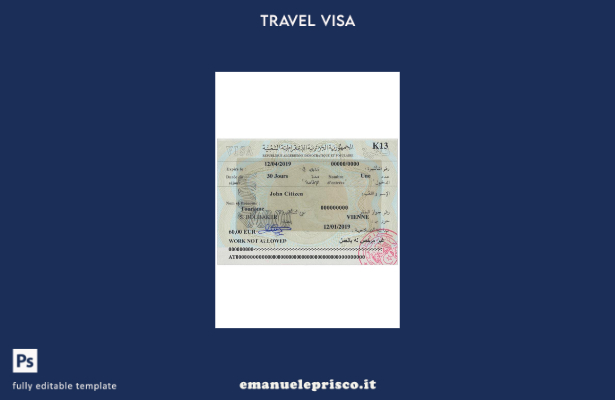 modello di visto per l'Algeria in stile verificato