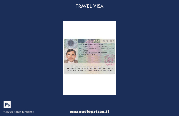 modello di visto per l'Austria in stile verificato