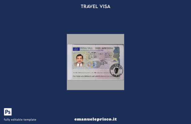 modello di visto per l'Irlanda in stile verificato 1