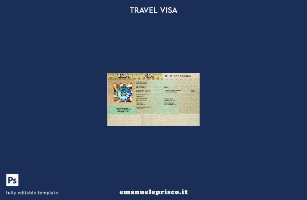 modello di visto per la Bielorussia in stile verificato