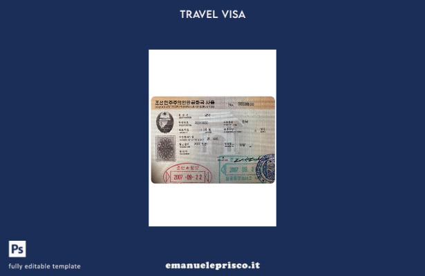 modello di visto per la Corea in stile verificato