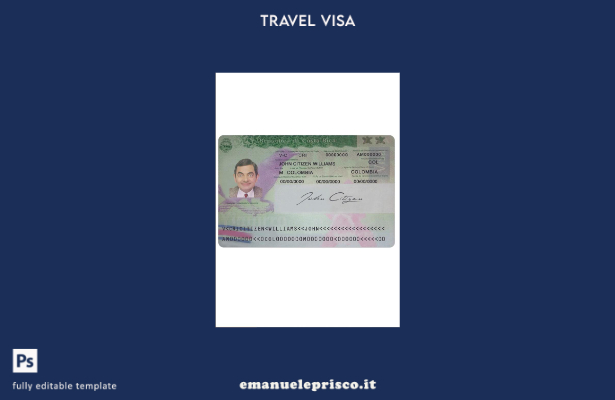 modello di visto per la Costa Rica in stile verificato