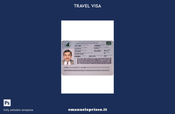 modello di visto per la Mauritania in stile verificato