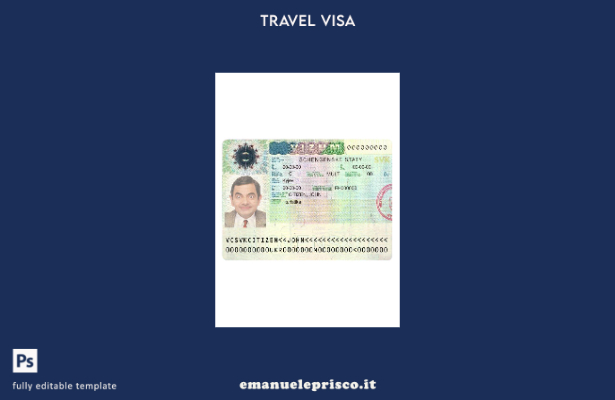 modello di visto turistico per la Slovenia in stile verificato