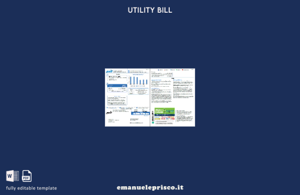Pagine delle bollette delle utenze USA Philadelphia Gas Works in stile verificat