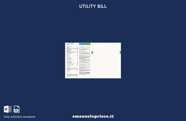 Pagine di bollette USA Cox in stile verificato, modello di pagine 1