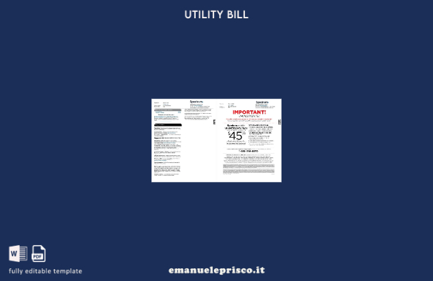 modello di bolletta delle utenze USA Spectrum in stile verificato (pagine). 1