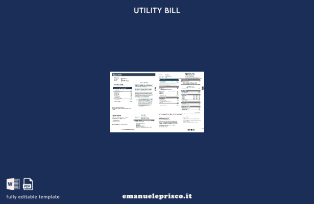 modello di bolletta delle utenze USA Spectrum in stile verificato (pagine).