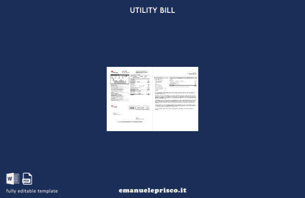 modello di bolletta elettrica USA Entergy in stile verificato (pagine).