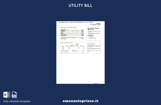 modello di pagine di bollette PSEG USA New York in stile verificato 2