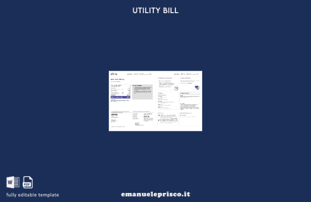 modello di pagine di bollette dei servizi pubblici USA Philadelphia Xfinity in s