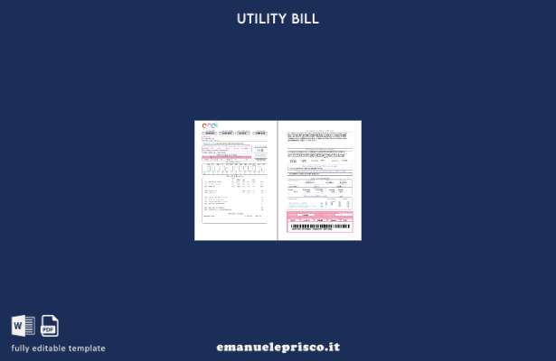 modello di parola (pagine) di bolletta elettrica ENEL Brasile stile verificato