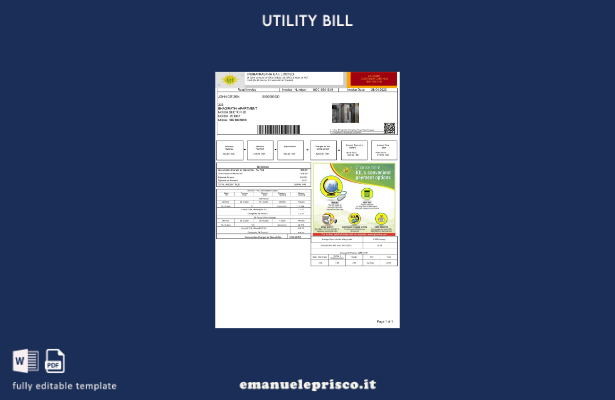modello word di bolletta delle utenze India Indraprashta Gas Limited stile verif