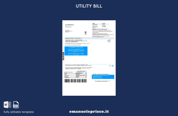 modello word di bolletta elettrica finlandese Oomi Palvelut Oy stile verificato