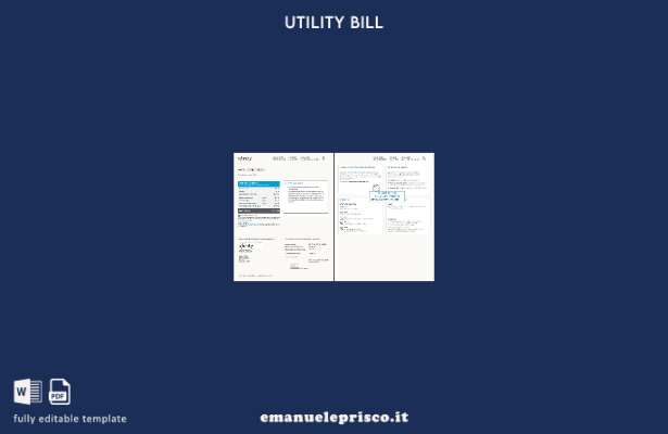 pagine di parole della bolletta dei servizi pubblici USA Xfinity in stile verifi