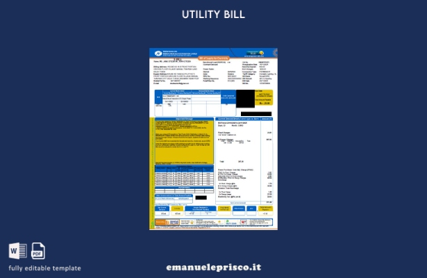 stile verificato Modello di bolletta delle utenze India Tata Power Company Limit