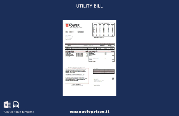 stile verificato Modello di bolletta delle utenze Svizzera Repower AG