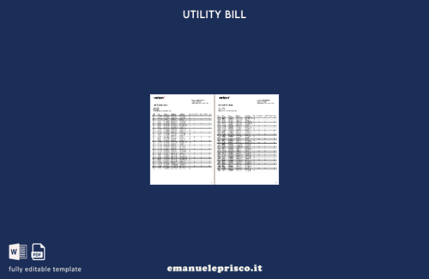stile verificato Modello di bolletta delle utenze USA New Jersey Verizon 7