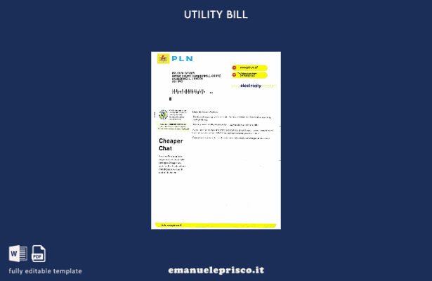 stile verificato Modello di bolletta elettrica Indonesia PLN