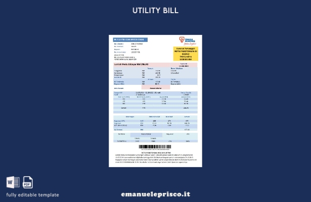 stile verificato Modello di bolletta elettrica Malaysia Tenaga Nasional