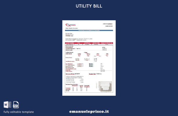 stile verificato Modello di bolletta elettrica QPOWER della Qatar Power Company