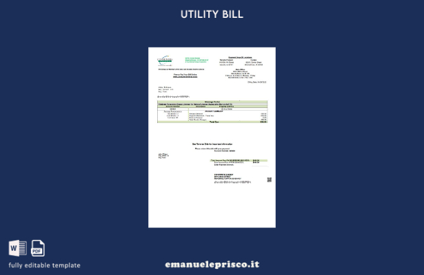 stile verificato Modello di bolletta energetica dei consumatori USA