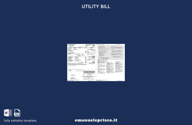 stile verificato Modello di pagine della bolletta energetica degli Stati Uniti M