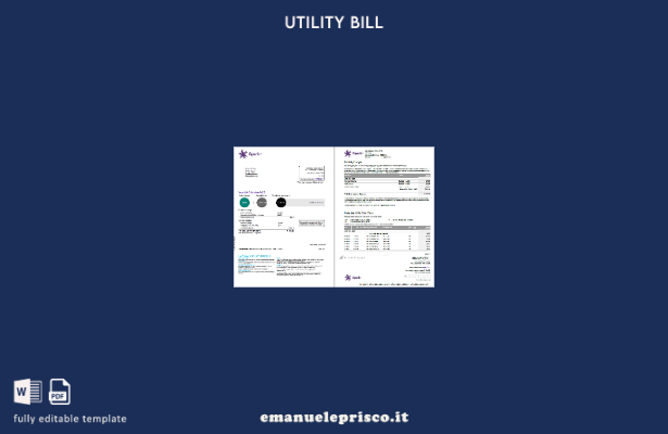 stile verificato Modello di pagine di bollette delle utenze Spark della Nuova Ze
