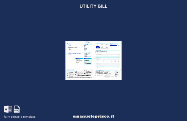 stile verificato Pagine di parole della bolletta del gas Australia AGL, modello