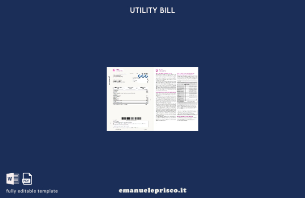 stile verificato Romania T Pagine di bollette mobili, modello di pagine